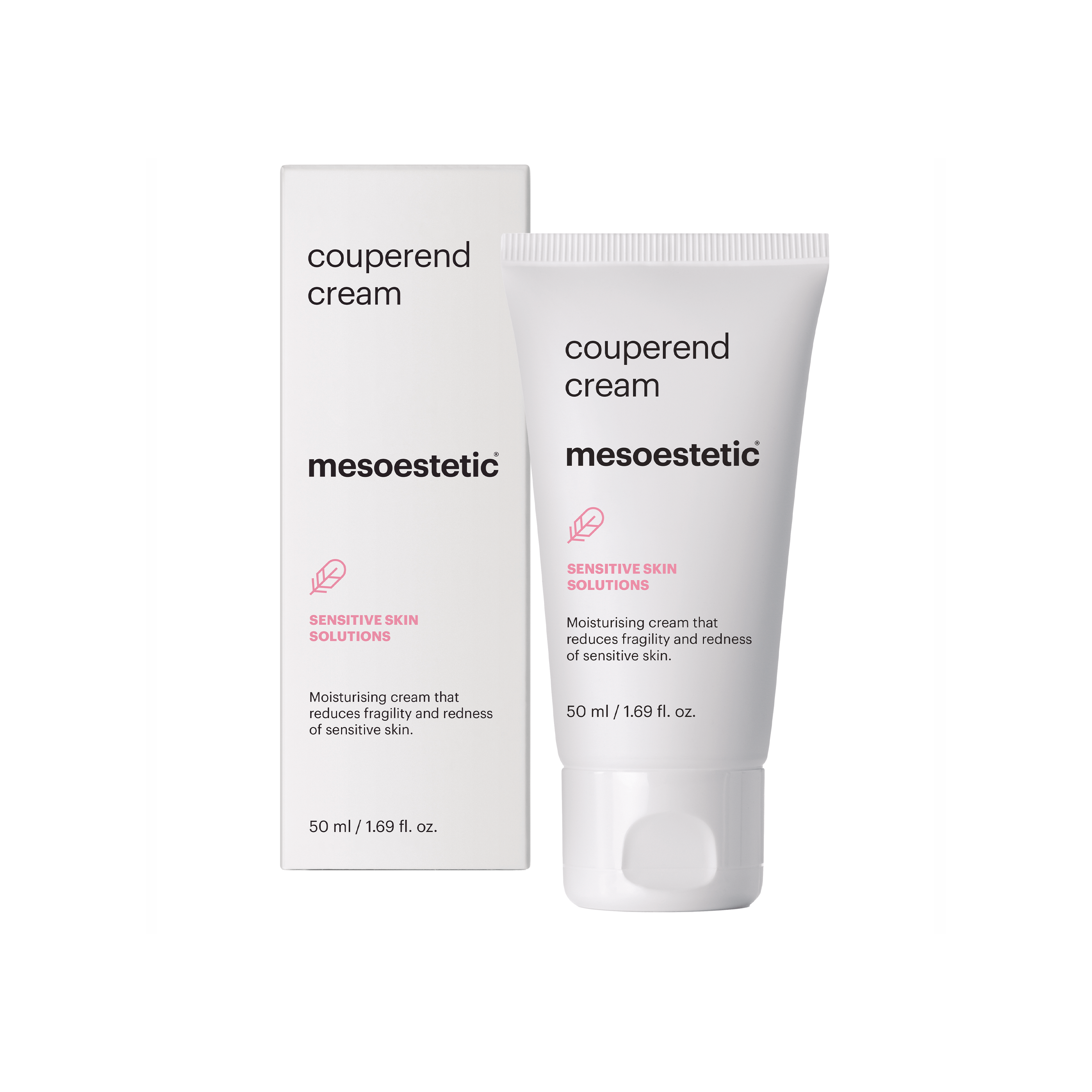 Mesoestetic Couperend Cream - Fugtighedscreme som lindrer skrøbelighed og rødme i følsom hud - 50 ml. - Effektiv mod tør hud i ansigtet