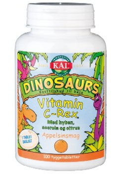 DinoSaurs vit. C-rex tygge børn - 100 tabl.