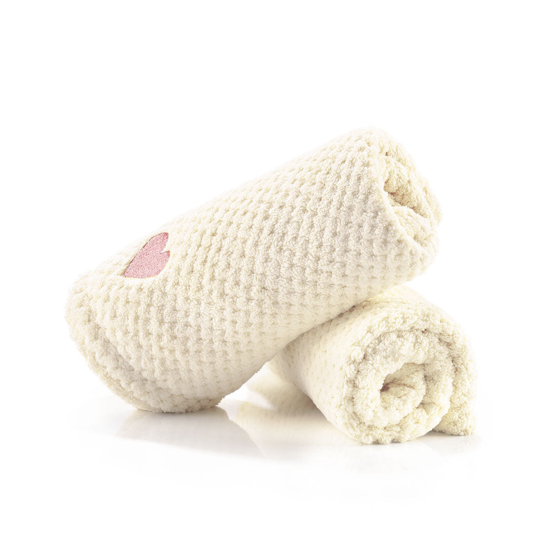 Mikrofiber håndklæde til hår - Pudder 2 stk - Spar 15%