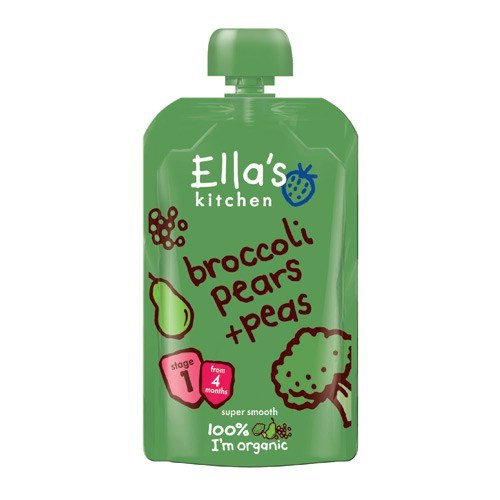 Ellas Kitchen broccoli/pære/ærter 4 mdr Øko. - 120 gram