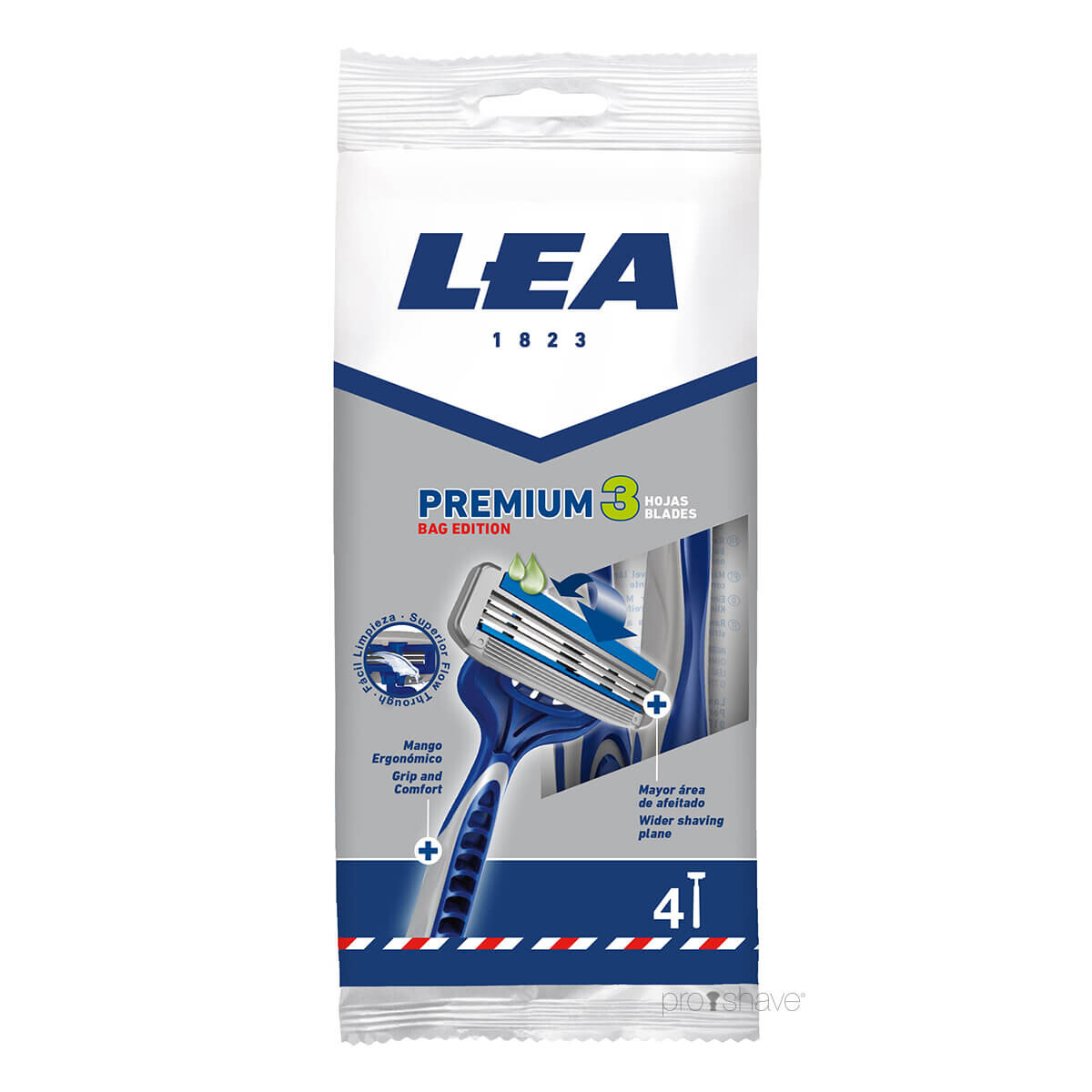 LEA Engangsskrabere, Premium 3, Fleksibelt hoved, 4 stk.